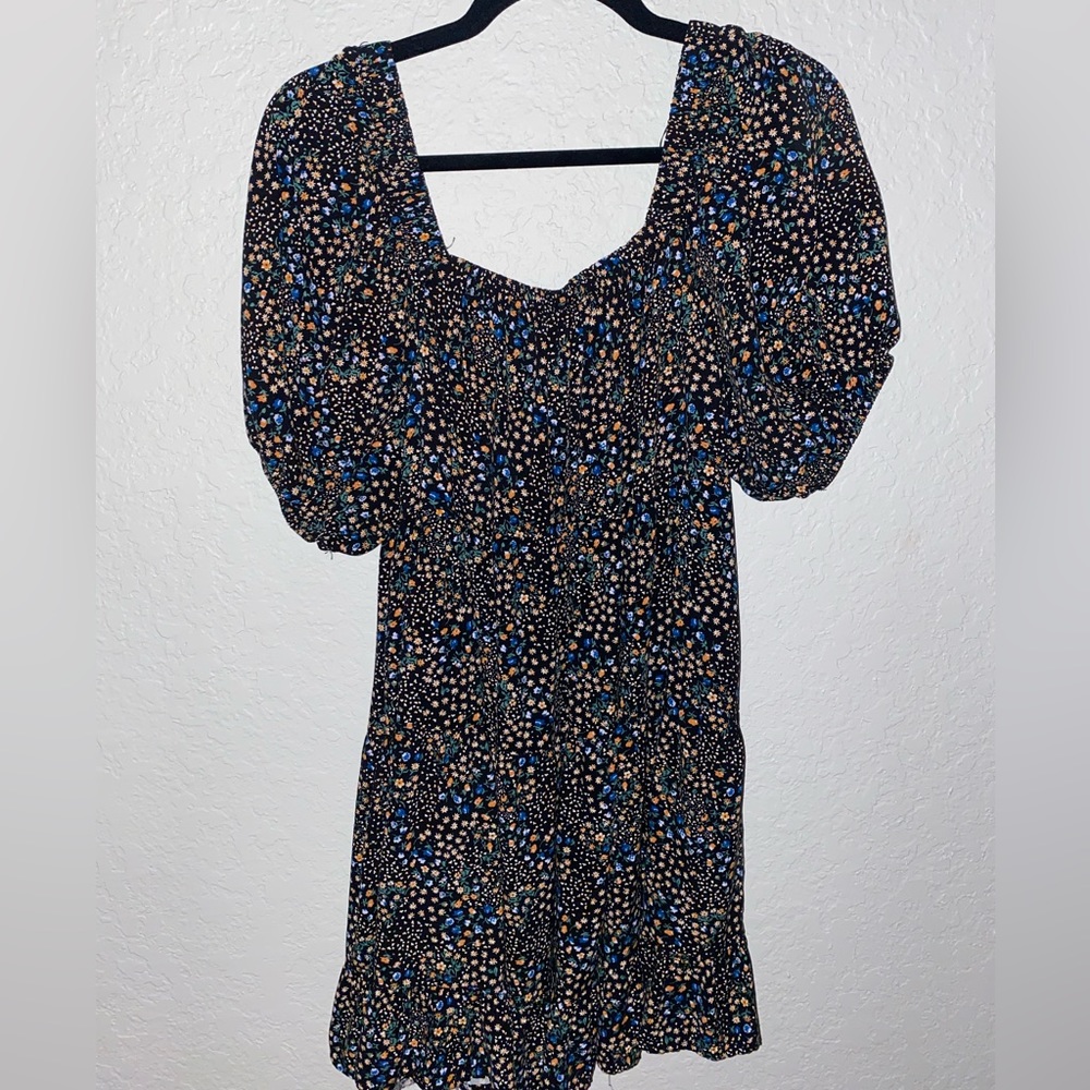 Wildflower puff sleeve floral dress